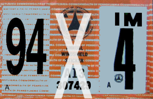 (image for) 1994 Pennsylvania Emissions Sticker